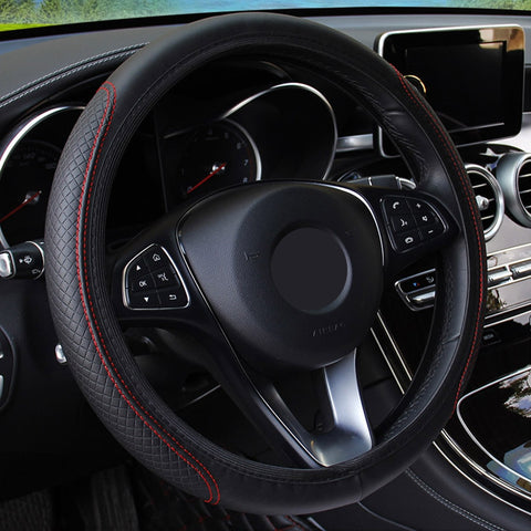 Black and Red Steering Wheel Cover