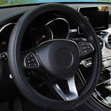 Black and Blue Steering Wheel Cover