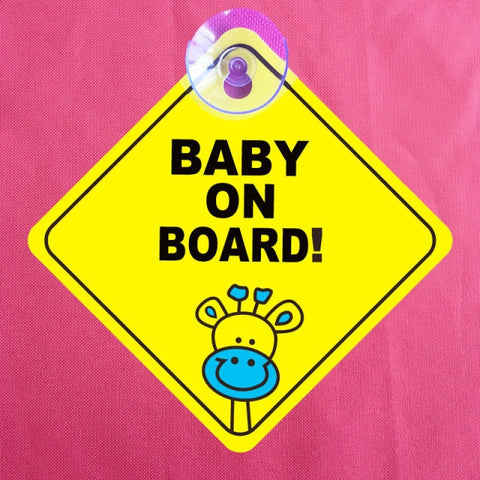 Baby on Board Sign with Giraffe