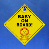 Baby on Board Sign with Lion