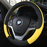 Black and Yellow Steering Wheel Cover