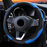 Blue Carbon Fiber Steering Wheel Cover