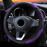 Purple Carbon Fiber Steering Wheel Cover