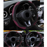 Crimson Carbon Fiber Steering Wheel Cover