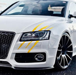 Yellow Headlight Scratch Decal